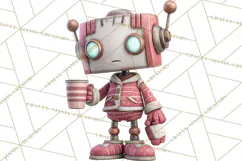 Christmas Robot Clipart PNG, Fun Christmas Png Product Image 4