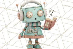 Christmas Robot Clipart PNG, Fun Christmas Png Product Image 5