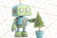 Christmas Robot Clipart PNG, Fun Christmas Png Product Image 2