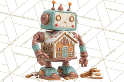 Christmas Robot Clipart PNG, Fun Christmas Png Product Image 5