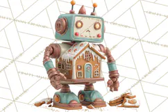 Christmas Robot Clipart PNG, Fun Christmas Png Product Image 5