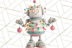 Christmas Robot Clipart PNG, Fun Christmas Png Product Image 3