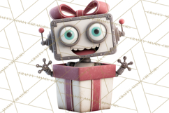 Christmas Robot Clipart PNG, Fun Christmas Png Product Image 5