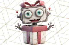 Christmas Robot Clipart PNG, Fun Christmas Png Product Image 5