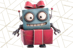 Christmas Robot Clipart PNG, Fun Christmas Png Product Image 2