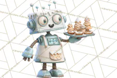 Christmas Robot Clipart PNG, Fun Christmas Png Product Image 5