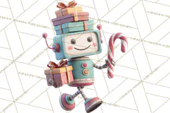Christmas Robot Clipart PNG, Fun Christmas Png Product Image 2
