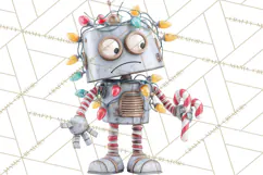 Christmas Robot Clipart PNG, Fun Christmas Png Product Image 5