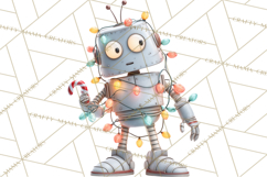 Christmas Robot Clipart PNG, Fun Christmas Png Product Image 2