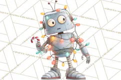 Christmas Robot Clipart PNG, Fun Christmas Png Product Image 2