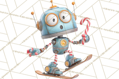 Christmas Robot Clipart PNG, Fun Christmas Png Product Image 3