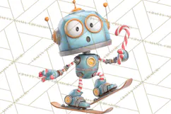Christmas Robot Clipart PNG, Fun Christmas Png Product Image 3
