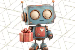 Christmas Robot Clipart PNG, Fun Christmas Png Product Image 2