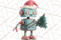 Christmas Robot Clipart PNG, Fun Christmas Png Product Image 4