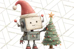 Christmas Robot Clipart PNG, Fun Christmas Png Product Image 5