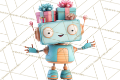 Christmas Robot Clipart PNG, Fun Christmas Png Product Image 3