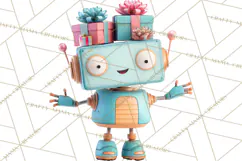 Christmas Robot Clipart PNG, Fun Christmas Png Product Image 3