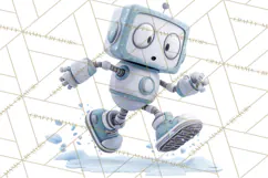Christmas Robot Clipart PNG, Fun Christmas Png Product Image 4