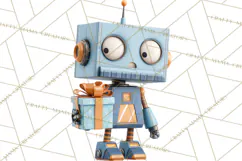 Christmas Robot Clipart PNG, Fun Christmas Png Product Image 5