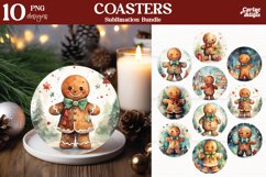 Christmas Round Coaster Sublimation Bundle