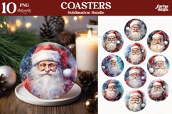 Christmas Round Coaster Sublimation Bundle