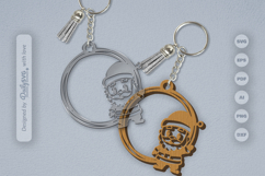 Christmas Round Keychain SVG Product Image 1