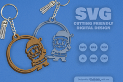 Christmas Round Keychain SVG Product Image 2