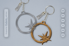 Christmas Round Keychain SVG Product Image 1