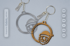 Christmas Round Keychain SVG Product Image 1
