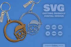 Christmas Round Keychain SVG Product Image 2