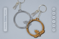 Christmas Round Keychain SVG Product Image 2