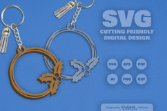 Christmas Round Keychain SVG Product Image 1