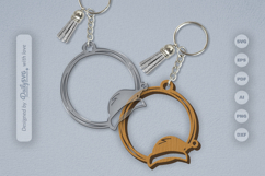 Christmas Round Keychain SVG Product Image 2