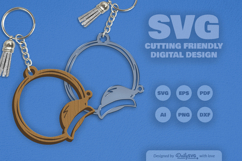 Christmas Round Keychain SVG Product Image 1