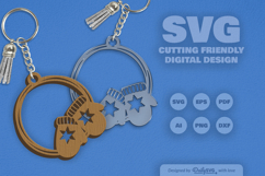 Christmas Round Keychain SVG Product Image 2