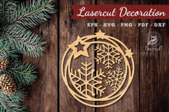 Christmas Round Lasercut Decoration Product Image 1