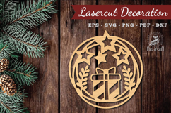Christmas Round Lasercut Decoration Product Image 1