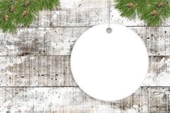Christmas round ornament mockup PSD smart object