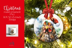 Christmas Round Ornament Sublimation PNG Product Image 1