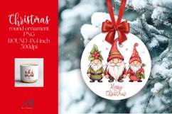 Christmas Round Ornament Sublimation PNG Product Image 1