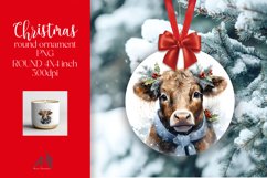 Christmas Round Ornament Sublimation PNG Product Image 1
