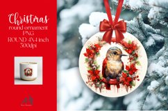 Christmas Round Ornament Sublimation PNG Product Image 1