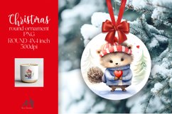 Christmas Round Ornament Sublimation PNG Product Image 1
