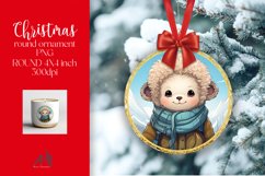 Christmas Round Ornament Sublimation PNG Product Image 1