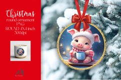 Christmas Round Ornament Sublimation PNG Product Image 1