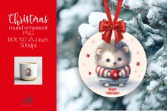 Christmas Round Ornament Sublimation PNG Product Image 1