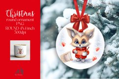 Christmas Round Ornament Sublimation PNG Product Image 1