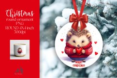 Christmas Round Ornament Sublimation PNG Product Image 1