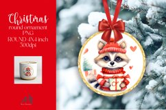Christmas Round Ornament Sublimation PNG Product Image 1