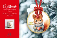 Christmas Round Ornament Sublimation PNG Product Image 1